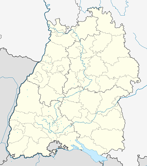 Mapa města Villingen-Schwenningen se značkami pro každého podporovatele 