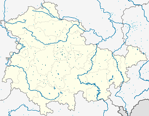Karta över Thuringia med taggar för varje stödjare