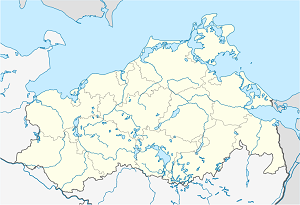 Карта на Güstrow-Land с маркери за всеки поддръжник