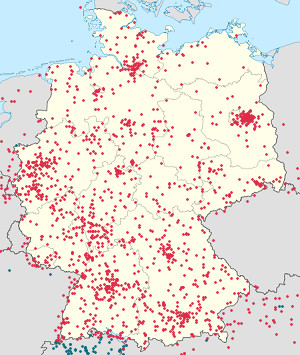 Karte von Deutschland mit Markierungen für die einzelnen Unterstützenden