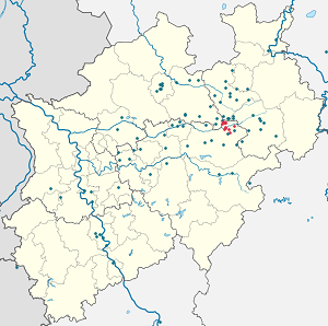 Karte von Lippstadt mit Markierungen für die einzelnen Unterstützenden