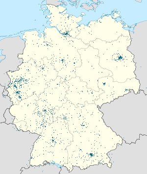 Mapa mesta Nemecko so značkami pre jednotlivých podporovateľov