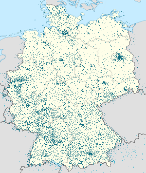 Zemljevid Nemčija z oznakami za vsakega navijača