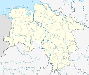 Mapa města Deutsch Evern se značkami pro každého podporovatele 
