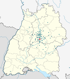 Karte von Filderstadt mit Markierungen für die einzelnen Unterstützenden