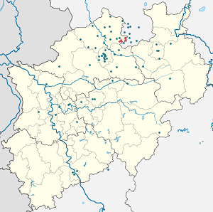 Map of Lienen with markings for the individual supporters
