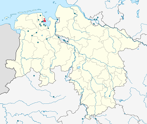 Carte de Wilhelmshaven avec des marqueurs pour chaque supporter