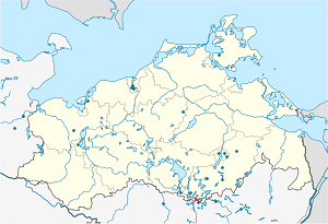 Mapa města Wustrow se značkami pro každého podporovatele 