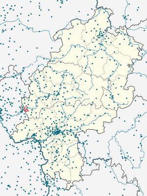 Kort over Limburg an der Lahn med tags til hver supporter 