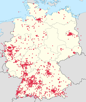 Karte von Deutschland mit Markierungen für die einzelnen Unterstützenden