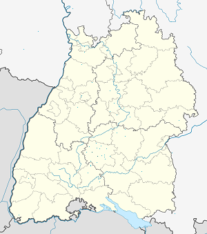 Mapa mesta Balingen so značkami pre jednotlivých podporovateľov