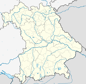 Mapa města Horní Franky se značkami pro každého podporovatele 
