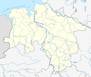 Biresyel destekçiler için işaretli Landkreis Göttingen haritası